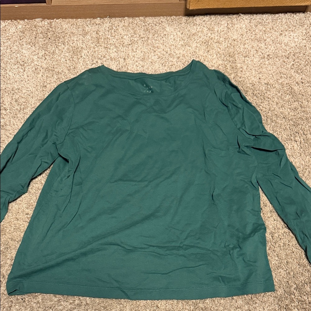 Women's Teal Long Sleeve Top